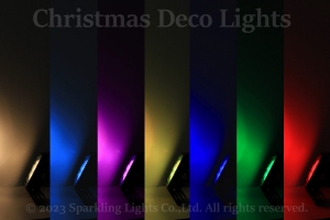 LED投光器、RGB-C(電球色3000K)、4in1、4ch、DC24V、50W、6灯、照射角30度