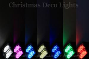 LED投光器、RGB-W(ホワイト6000K)、4in1、4ch、DC24V、100W、12灯、照射角50度