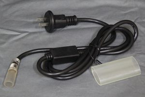 10mm2芯、LEDロープ(チューブ)ライト用電源コード、1.5m、固定タイプ