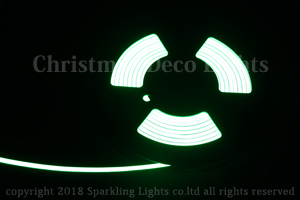 薄型LEDネオンフレックス DE06-F1、上面発光(フラット型)、DC24V、幅6mm、5m、グリーン(緑)