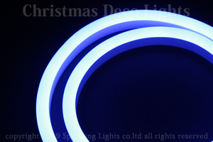 LEDネオンフレックス AW09-D1、上面発光(ドーム型)、AC100V、幅9mm、長さ30m、ブルー