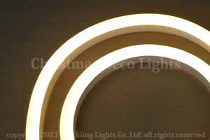 LEDネオンフレックス AW09-D1、上面発光(ドーム型)、AC100V、幅9mm、長さ30m、電球色