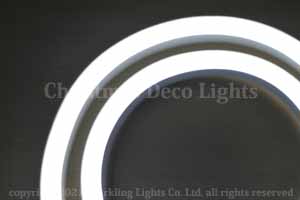 LEDネオンフレックス AW09-D1、上面発光(ドーム型)、AC100V、幅9mm、長さ30m、ホワイト(6500K)