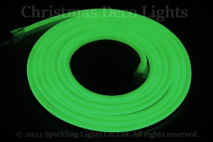 LEDネオンフレックス DW1015-D1、上面発光(ドーム型)、DC24V、幅10mm、5m、グリーン