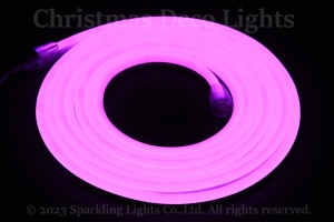 LEDネオンフレックス DW1015-D1、上面発光(ドーム型)、DC24V、幅10mm、5m、ピンク