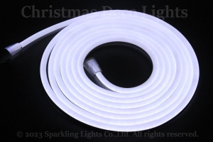 LEDネオンフレックス DW1015-D1、上面発光(ドーム型)、DC24V、幅10mm、5m、ホワイト