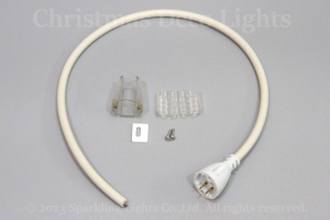 LEDネオンフレックス DW1015-D1／F1用 電源入力ケーブル(2芯先バラ)、ストレートタイプ