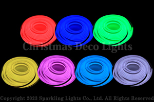 RGB3ch LEDネオンフレックス RW10-D1-24、上面発光(ドーム型)、DC24V、幅10mm、15m