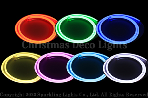 RGB3ch LEDネオンフレックス RW10-D1-24、上面発光(ドーム型)、DC24V、幅10mm、2m