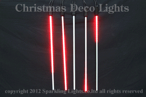 LEDスノーフォール、1608SMD型、50cm、5本セット、赤