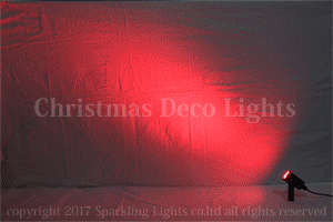 LEDコンパクトスポットライト、DC12V、RGB3ch(3in1)、3Wｘ3灯(9W)、直径50mm、黒筐体、照射角20度