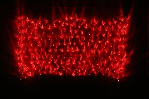LEDネットライト、レッド(赤)LED180球、2m×1m、連結可