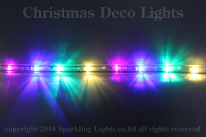 クリスマスデコライト | 10mm2芯、LEDロープ(チューブ)ライト 