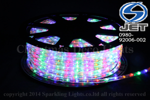 10mm2芯、LEDロープ(チューブ)ライト、ミックス(赤、黄、ブルー、グリーン)、50m、カット単位1m、部品別売り