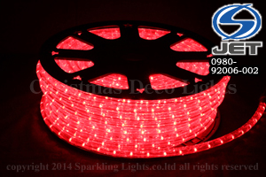 13mm2芯、LEDロープ(チューブ)ライト、レッド(赤)、50m、カット単位2m、部品別売り