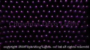 LEDイルミネーション、ネット（網状）、常点、プロ仕様、180球、ライトピンク