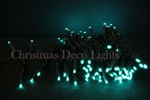 LEDイルミネーション、ストリング（ストレート）、常点、プロ仕様、105球、アクアグリーン