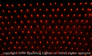 LEDイルミネーション、ネット（網状）、常点、プロ仕様(V2)、180球、アンバー(オレンジ)