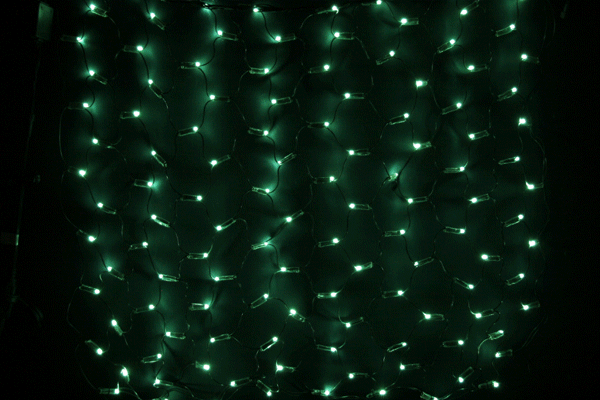 LEDイルミネーション、LEDネットライト、マルチ(アクアグリーン、白)LED240球、1.0m×1.0m、点滅、連結可