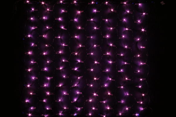LEDイルミネーション、LEDネットライト、マルチ(ピンク、白)LED240球、1.0mx1.0m、点滅、連結可
