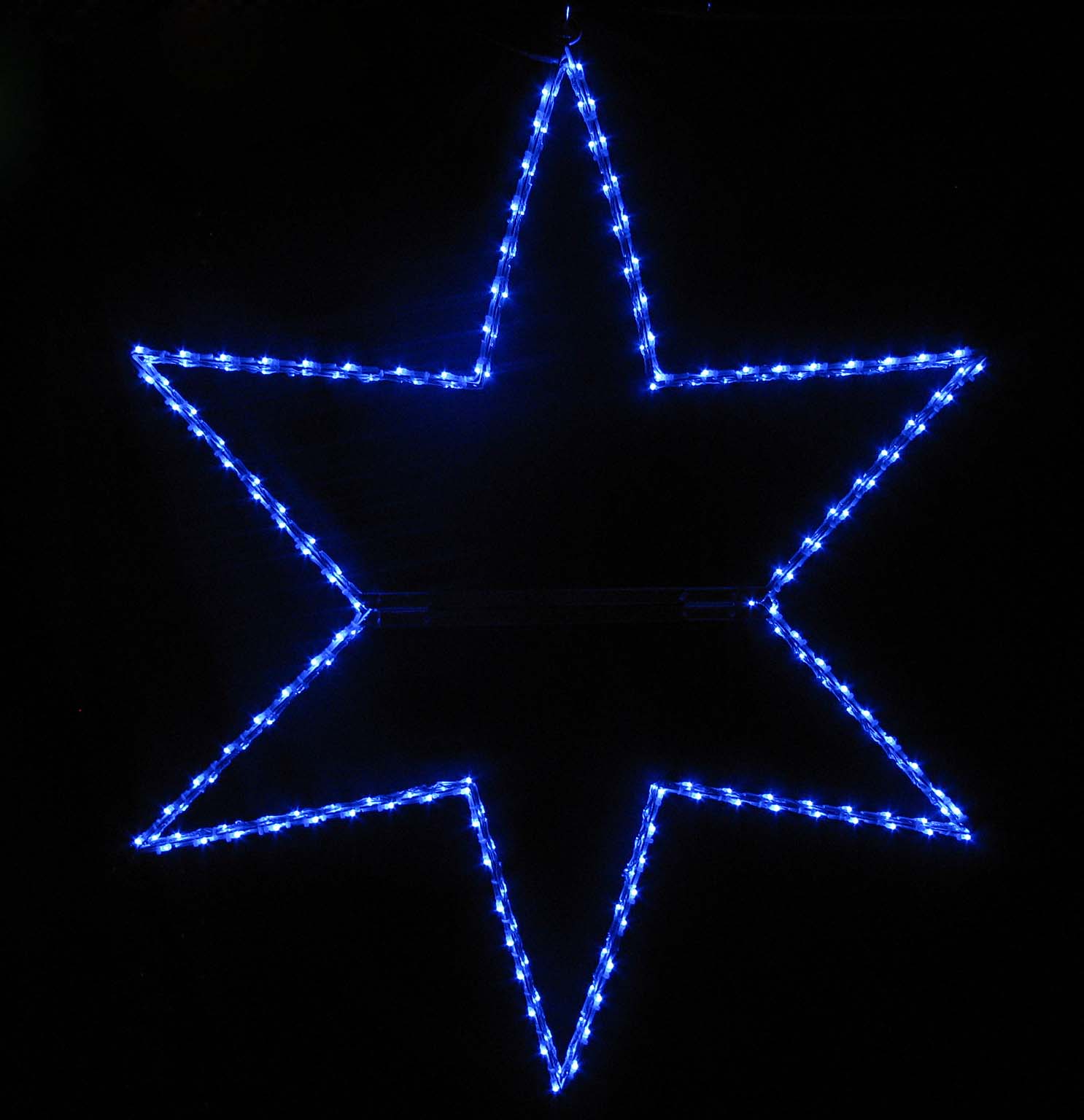 LEDイルミネーション、90cmスターモチーフ（星）、常点、プロ仕様(V2)、200球、ブルー(青)