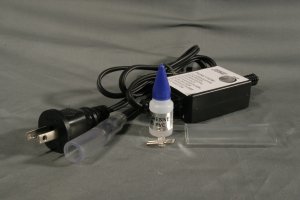 10mm2芯、電球ロープ(チューブ)ライト、点滅コントローラ付き電源コード(1.5m)、固定タイプ