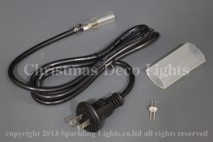 10mm2芯、電球ロープ(チューブ)ライト、電源コード(1.5m)、固定タイプ