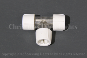 10mm2芯、LEDロープ(チューブ)ライト用Tコネクタ