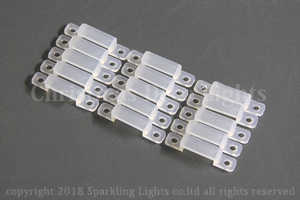 LEDテープライト用マウントクリップ、平置タイプ、幅14mm、15個セット