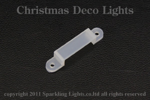 LEDテープライト用マウントクリップ、平置タイプ、幅17mm(3球1アドレス光の流れるテープライト／3528型2列タイプ用)、15個セット