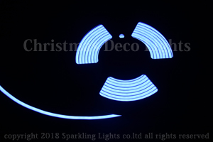 薄型LEDネオンフレックス DE06-F1、上面発光(フラット型)、DC24V、幅6mm、シリコンチューブ、長さ5m、ブルー(青)
