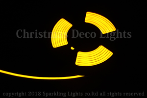 薄型LEDネオンフレックス DE06-F1、上面発光(フラット型)、DC24V、幅6mm、シリコンチューブ、長さ5m、イエロー(黄)