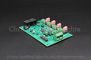 LightORama Pixie4 (ELOR -> SPIスマートピクセルコントローラ 4ポート)