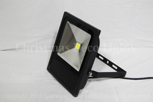 LED投光器、矩形、スリム筐体(黒)、50W、ホワイト