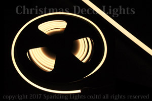 LEDネオンフレックス DS08-F1、上面発光(フラット型)、DC24V、幅8mm、長さ5m、電球色