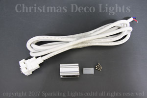 RGB3ch LEDネオンフレックス RS12-F1用 電源・信号入力ケーブル（灯体接続コネクタ＋先バラ4芯）