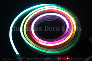 SPI対応LEDネオンフレックス SS12-F1、上面発光(フラット型)、DC24V、幅12mm、長さ5m、RGB