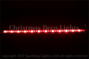 LEDウオールウオッシャー、長型100cm、DC24V、45W、RGB(3ch)、36灯、照射角12度