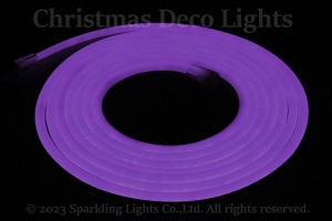 LEDネオンフレックス DW1015-D1、上面発光(ドーム型)、DC24V、幅10mm、長さ5m、パープル