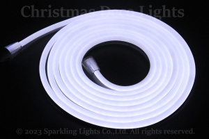 LEDネオンフレックス DW1015-D1、上面発光(ドーム型)、DC24V、幅10mm、長さ5m、ホワイト
