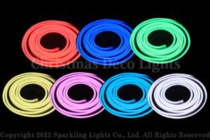 RGB3ch LEDネオンフレックス RW10-D1-100、上面発光(ドーム型)、DC100V、幅10mm、長さ5m