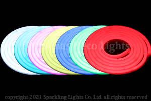 丸型360°RGB3ch LEDネオンフレックス RW18-R1-100、DC100V、直径18mm、5m