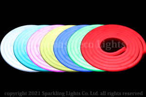 丸型360°RGB3ch LEDネオンフレックス RW18-R1-100、DC100V、直径18mm、長さ5m