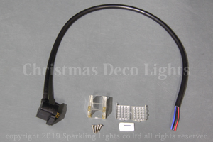 SPI対応LEDネオンフレックス SW10-D1用 電源・信号入力ケーブル(3芯先バラ)、サイド出しタイプ