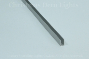 アルミレール、内寸幅6×高さ11mm、外寸幅8×高さ13.5mm、長さ1m (LEDネオンフレックス 幅6mm用)