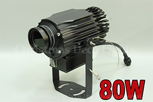 ゴボプロジェクター ローテートタイプ リモコン制御 80W レンズ角15度 防滴