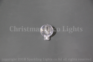 LEDキャップ、ボール型、内径6.0mm、外径18.5mm、透明(クリア)、100個セット