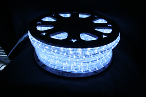 13mm2芯、LEDロープ(チューブ)ライト、ホワイト、50m、部品別売り、アウトレット