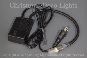 13mm2芯、LEDロープ(チューブ)ライト、コントローラ付電源コード、0.7A