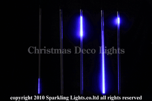 LEDスノーフォール、チューブ型(直径3cm)、100cm、5本セット、青